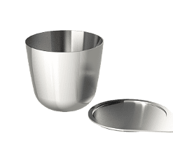 XRF Scientific standard form platinum crucible with lid